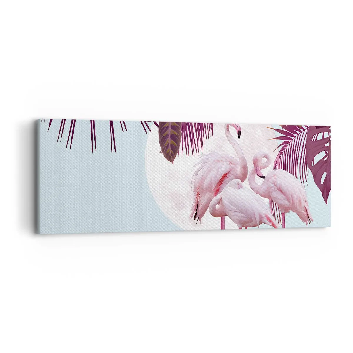 Lærredstryk - Billede på lærred - Tre fugles ynde - 90x30 cm