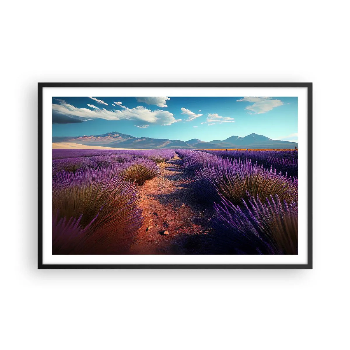 Plakat i sort ramme - Duftende marker - 91x61 cm