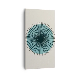 Lærredstryk - Billede på lærred - Strålende på blå - 55x100 cm