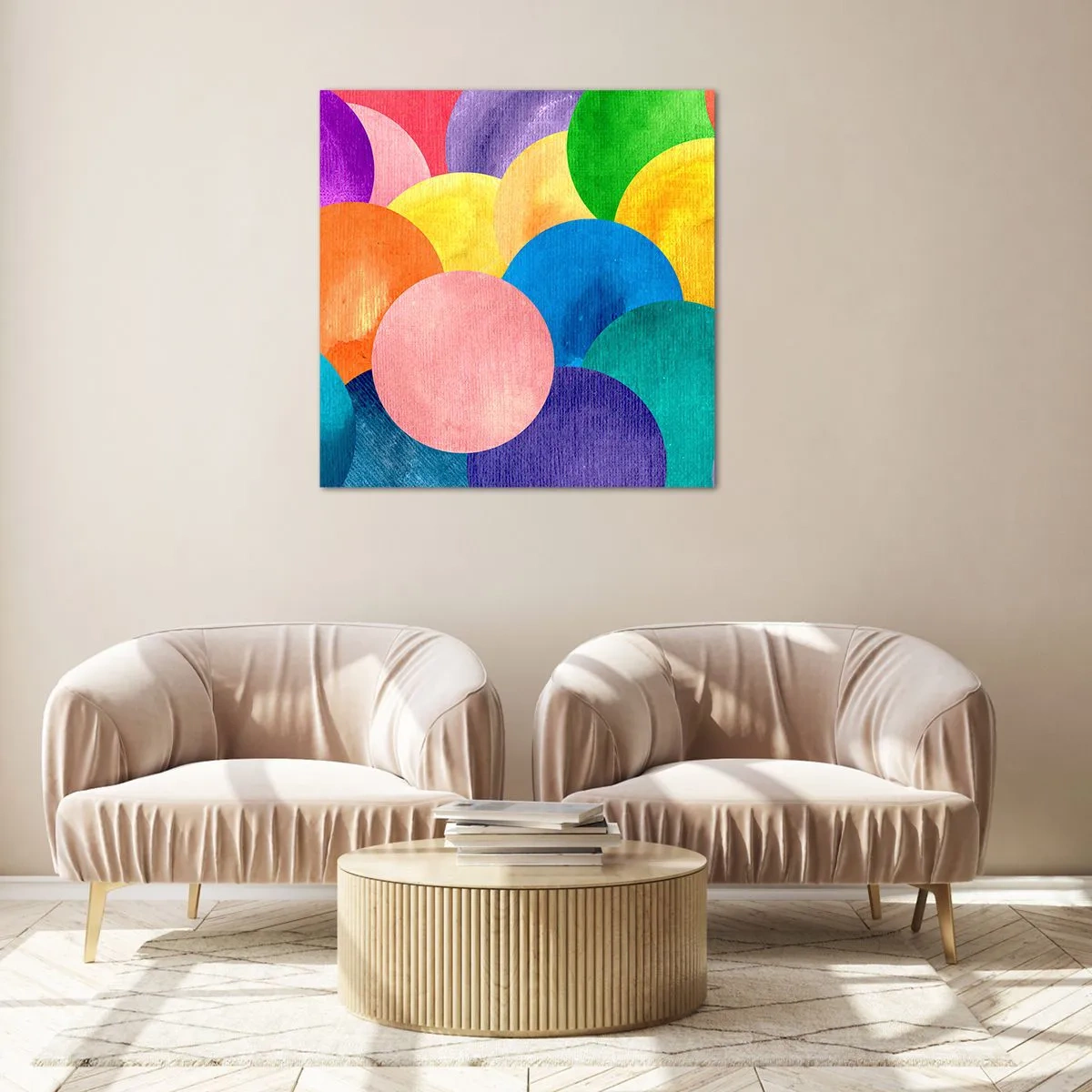 Billede på glas - Den oprindelige fylde af liv - 40x40 cm