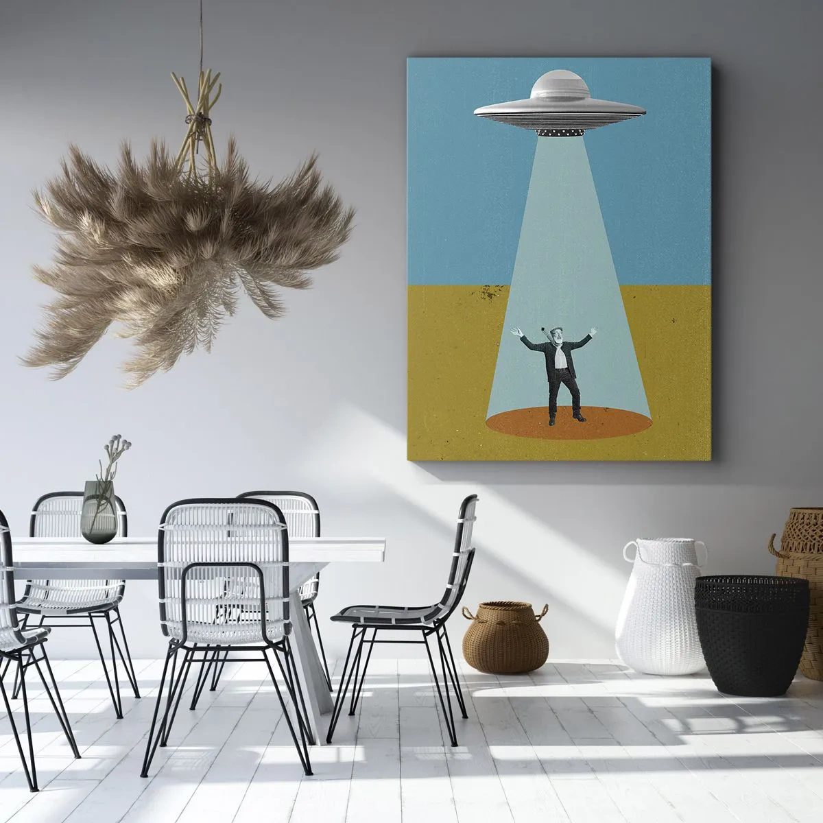 Lærredstryk - Billede på lærred - Et tæt møde - 50x70 cm