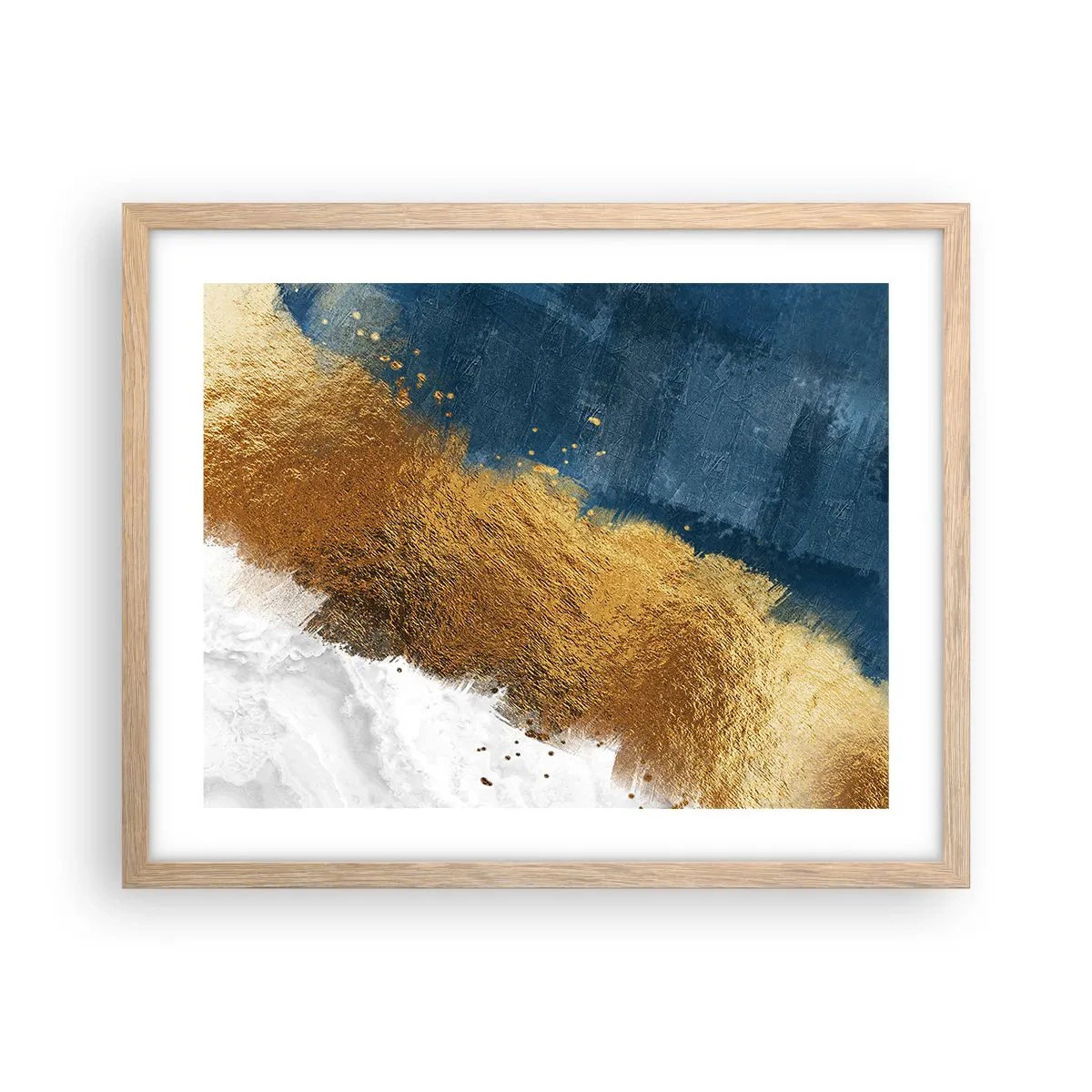 Plakat i ramme af lyst egetræ - Sommerens farver - 50x40 cm