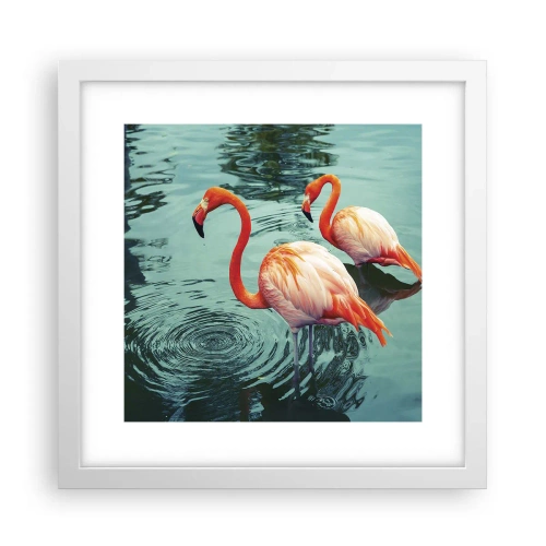 Plakat i hvid ramme - Vi er nu på mode - 30x30 cm