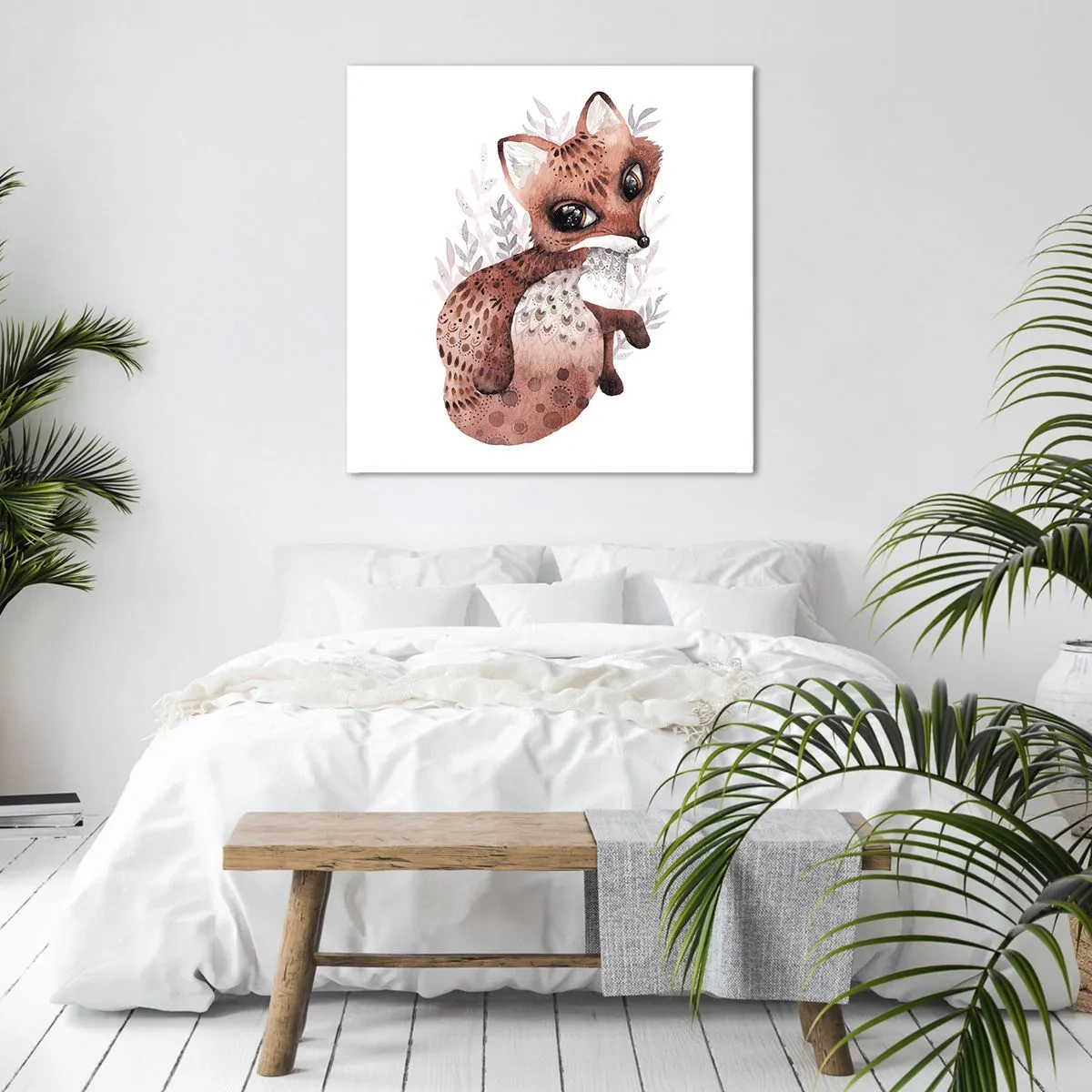 Lærredstryk - Billede på lærred - Kun kærlighed - 60x60 cm
