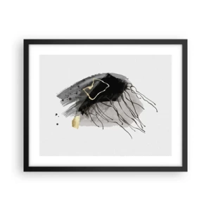 Plakat i sort ramme - I sort og guld - 50x40 cm