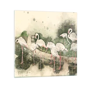 Billede på glas - En eksotisk drøm - 40x40 cm