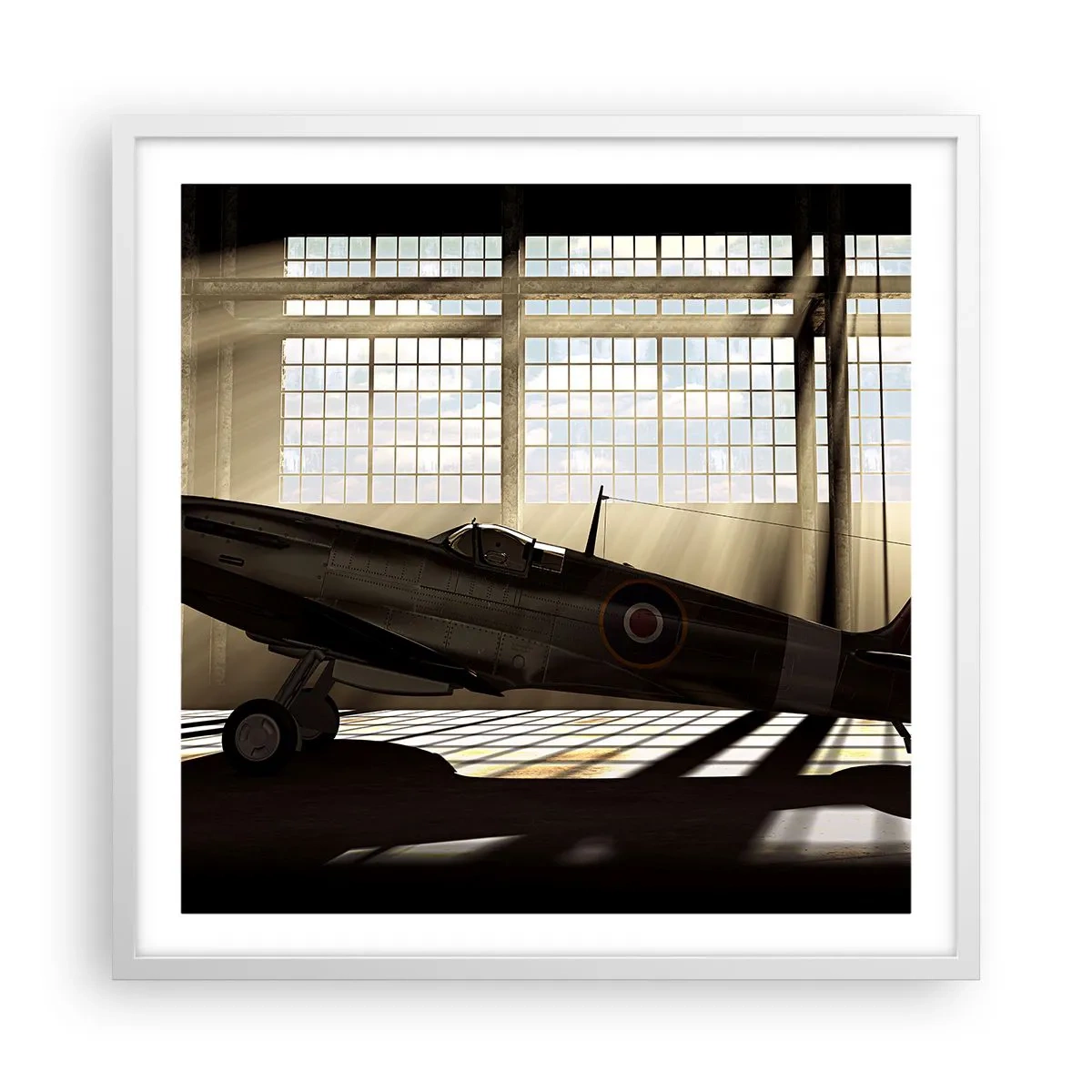 Plakat i hvid ramme - Resten af krigeren - 60x60 cm