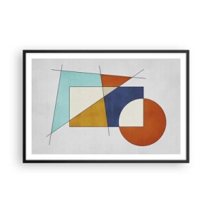 Plakat i sort ramme - Abstraktion: modernistisk leg - 91x61 cm