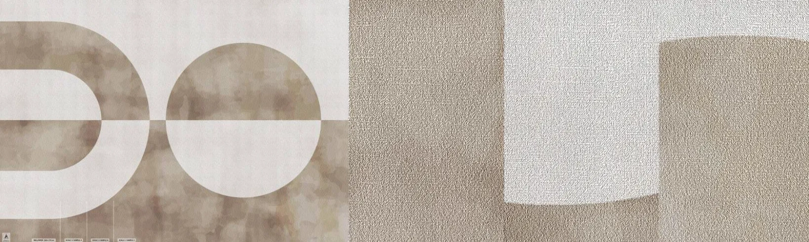 Prøve Fototapet Premium Canvas - Ligheder og forskelle - Minimalisme, Lyse, Former - 100x30 cm