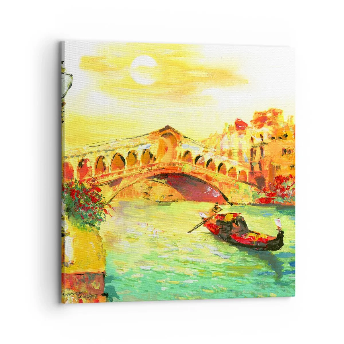 Lærredstryk - Billede på lærred - De elskendes pilgrimsrejse - 70x70 cm