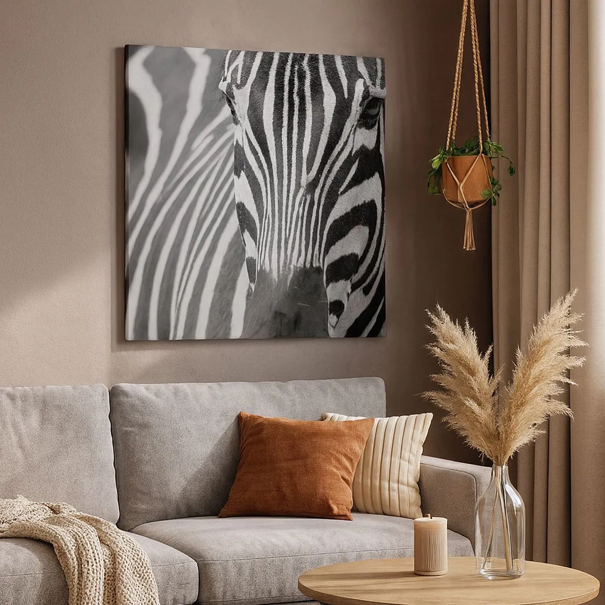 Lærredstryk - Billede på lærred - Verden er sort og hvid - 30x30 cm