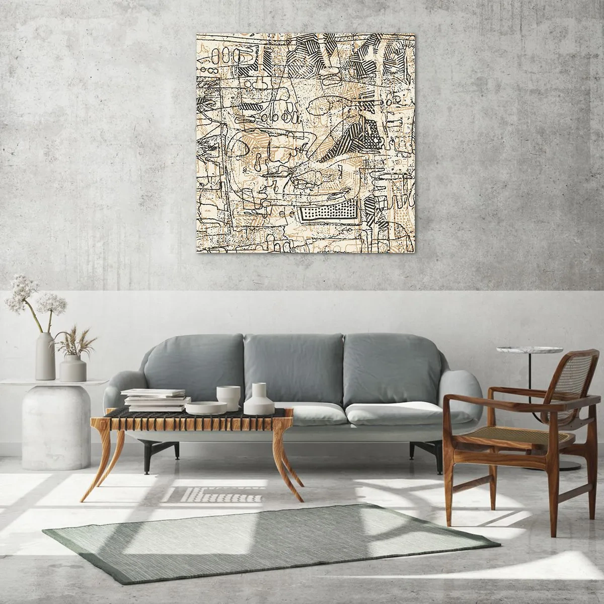 Billede på glas - Venter på at blive afkodet - 70x70 cm