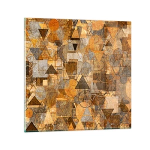 Billede på glas - Verden i form - 50x50 cm