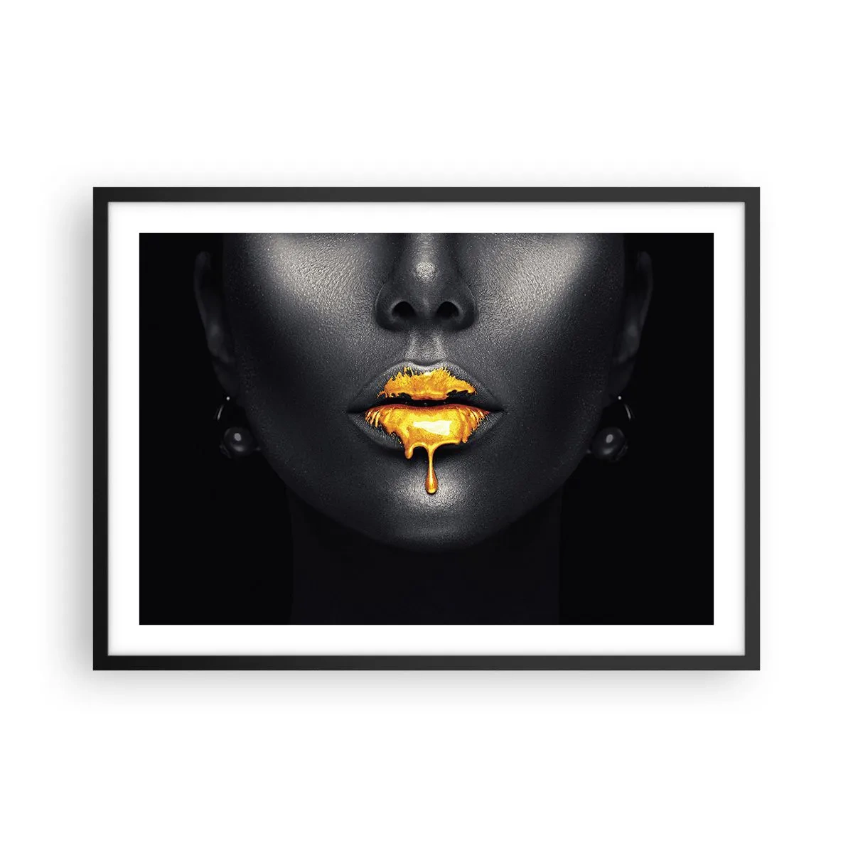 Plakat i sort ramme - Gyldenmund - 70x50 cm