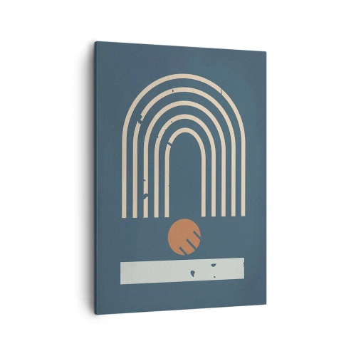 Lærredstryk - Billede på lærred - Geometri på granatæble - 50x70 cm