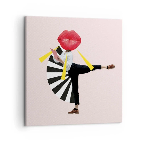 Lærredstryk - Billede på lærred - Surrealistisk popkunst - 60x60 cm