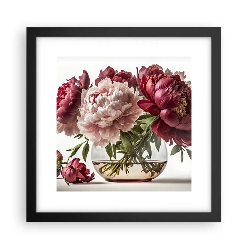 Plakat i sort ramme - I fuldt flor af skønhed - 30x30 cm