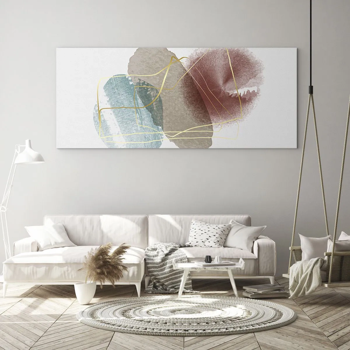 Billede på glas - Rummets perler - 100x40 cm