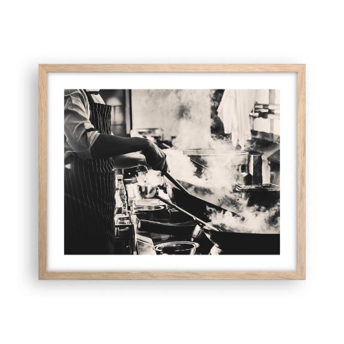 Plakat i ramme af lyst egetræ - Smagernes alkymi - 50x40 cm