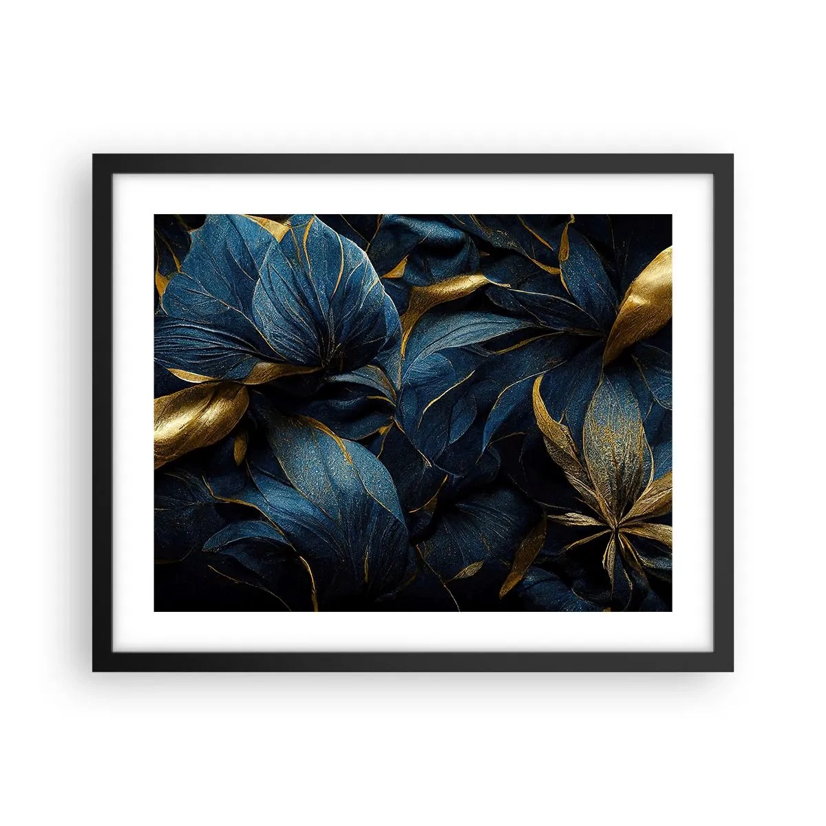 Plakat i sort ramme - Foret med guld - 50x40 cm