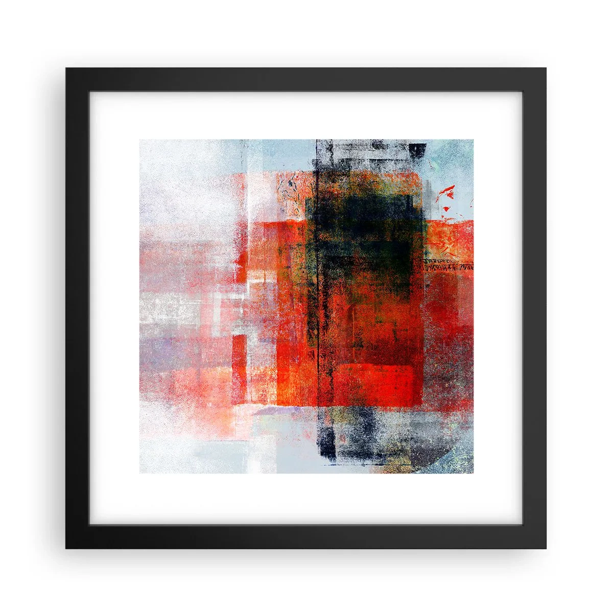 Plakat i sort ramme - Glødende komposition - 30x30 cm