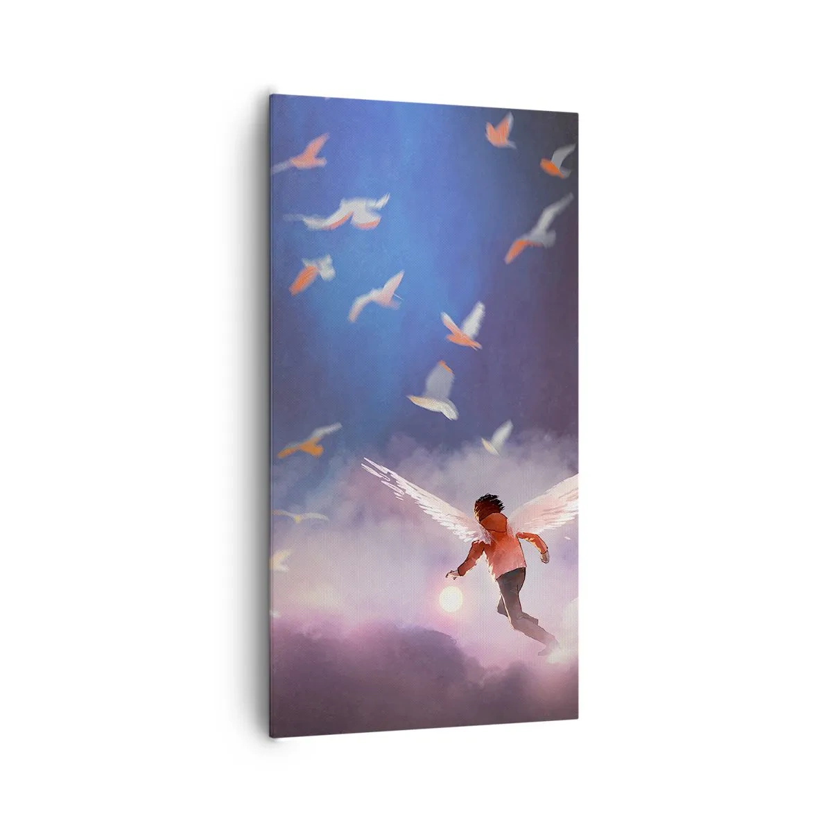 Lærredstryk - Billede på lærred - Det kræver fantasi og mod - 65x120 cm