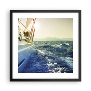 Plakat i sort ramme - For eventyr - 40x40 cm