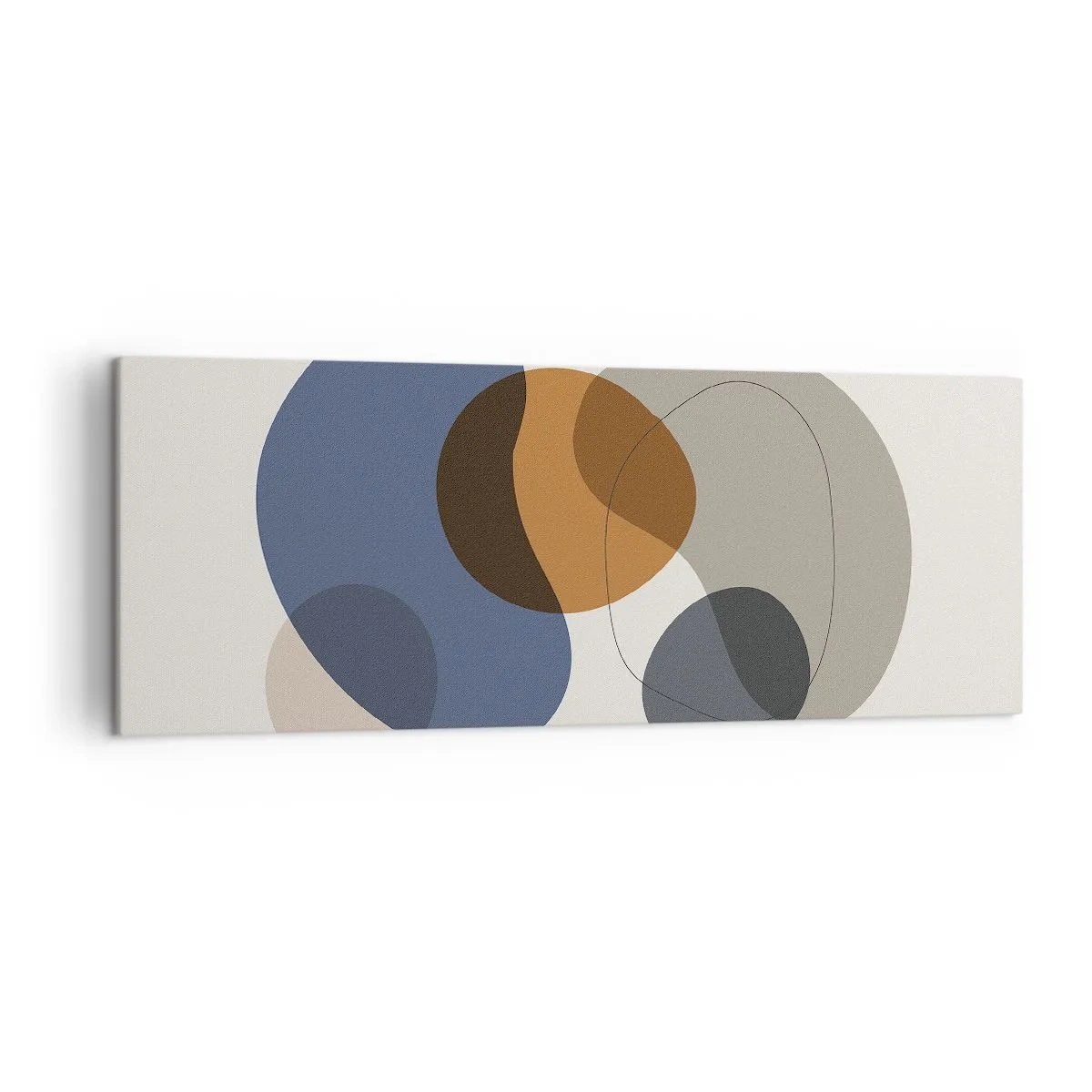 Lærredstryk - Billede på lærred - Dråber af farve - 140x50 cm