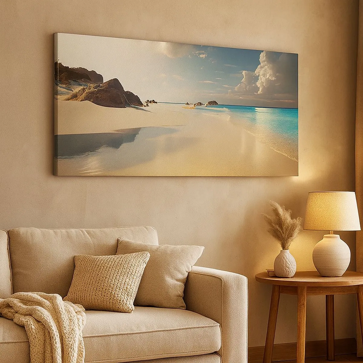 Lærredstryk - Billede på lærred - En drømmeagtig dag - 100x40 cm