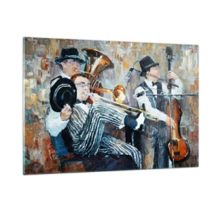 Billede på glas - Alt det jazz - 120x80 cm