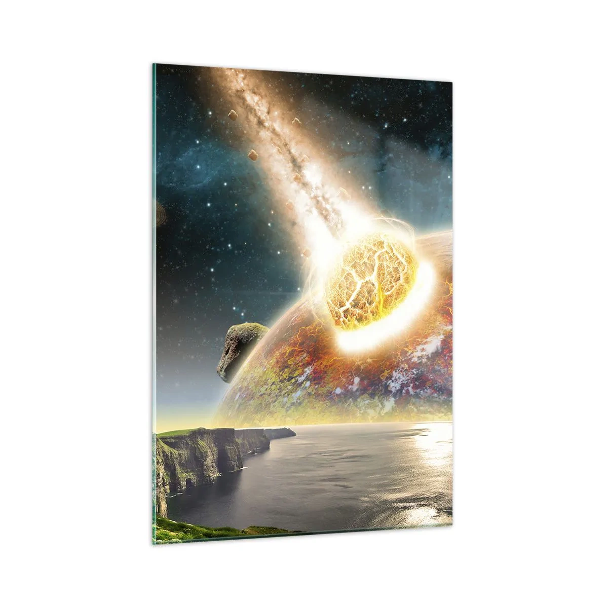 Billede på glas - Kosmisk drama - 50x70 cm