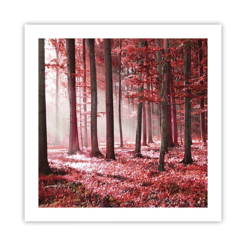 Plakat - Rød er lige så smuk - 50x50 cm