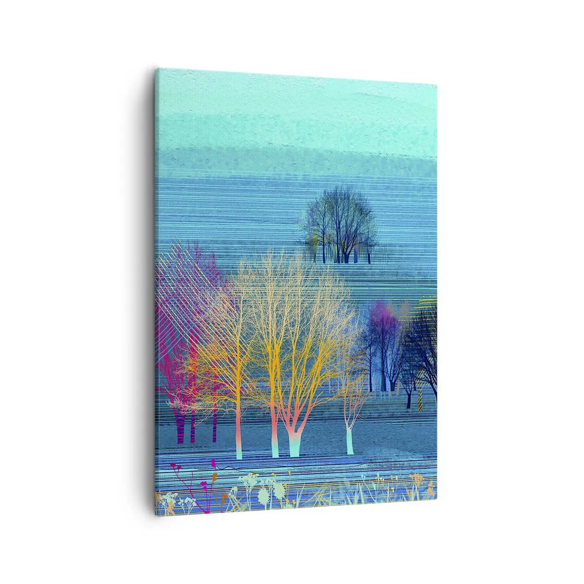 Lærredstryk - Billede på lærred - Et vidtstrakt landskab - 50x70 cm