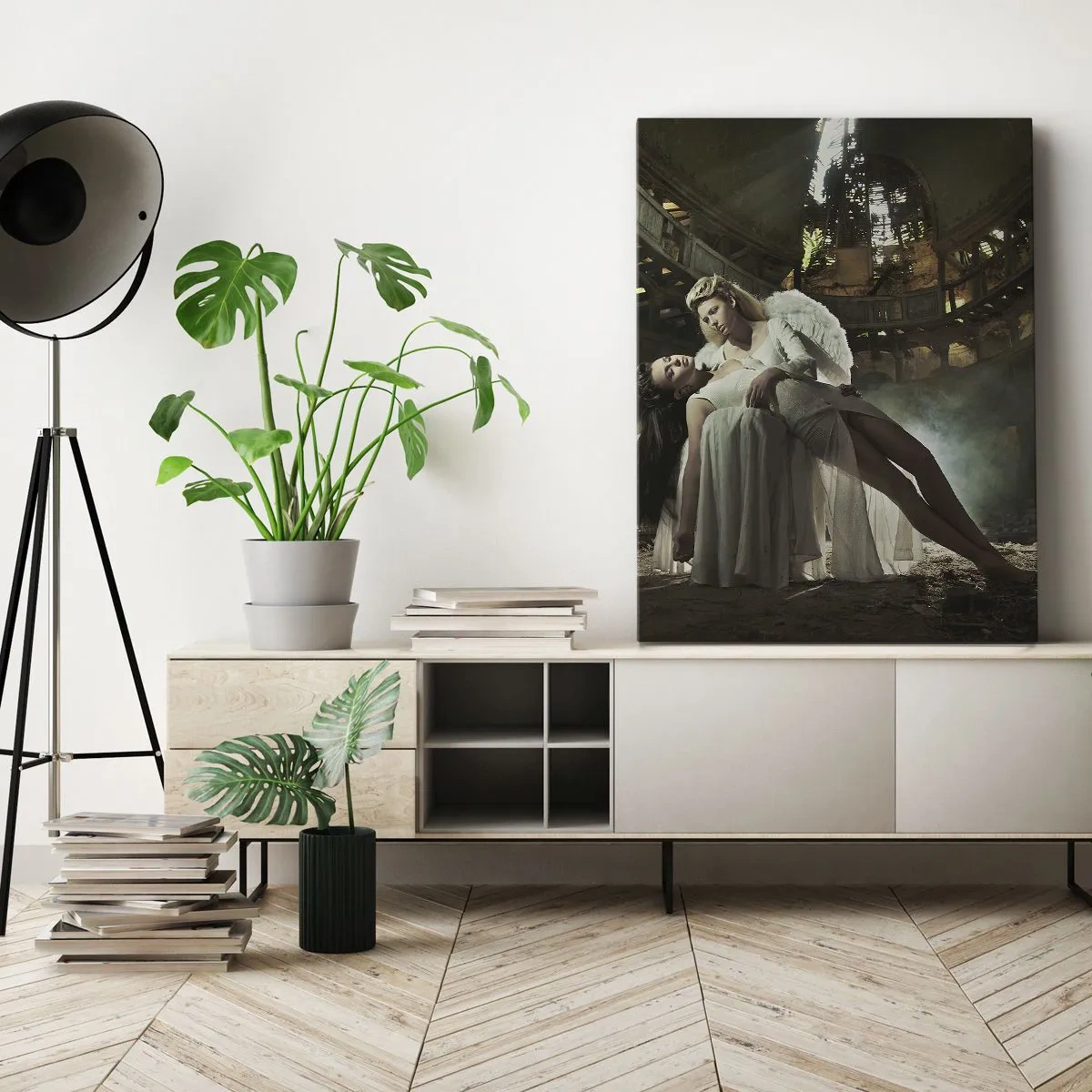 Lærredstryk - Billede på lærred - Ånden i det gamle teater - 65x120 cm