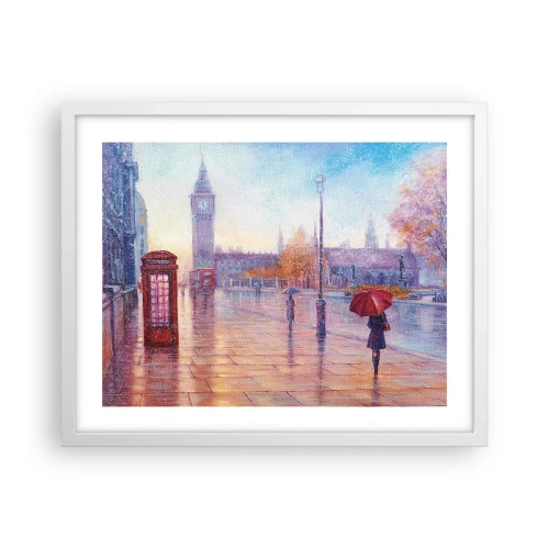 Plakat i hvid ramme - En efterårsdag i London - 50x40 cm