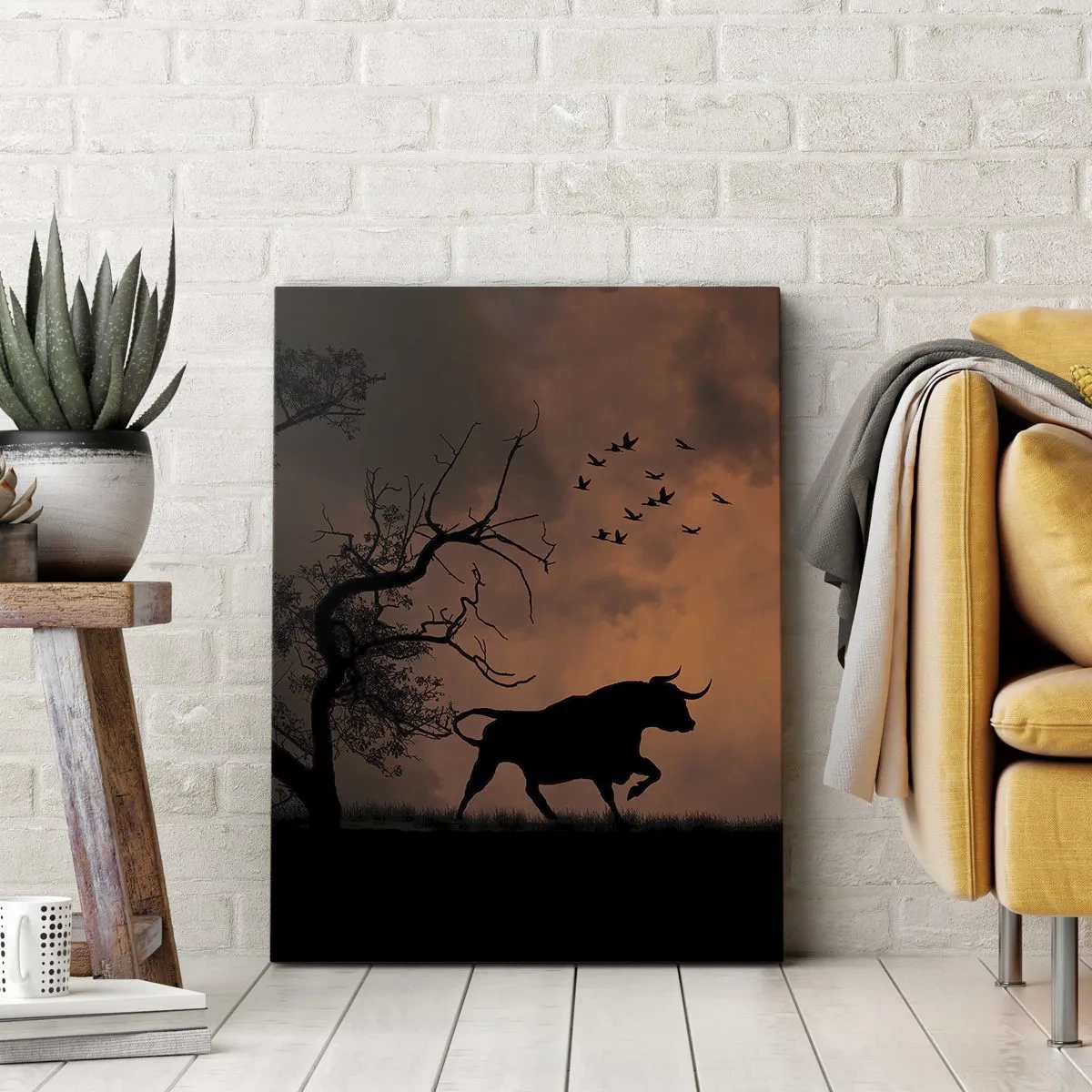Lærredstryk - Billede på lærred - Naturens dramatiske skuespil - 50x70 cm