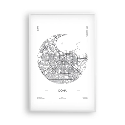 Plakat i hvid ramme - Dohas anatomi - 61x91 cm