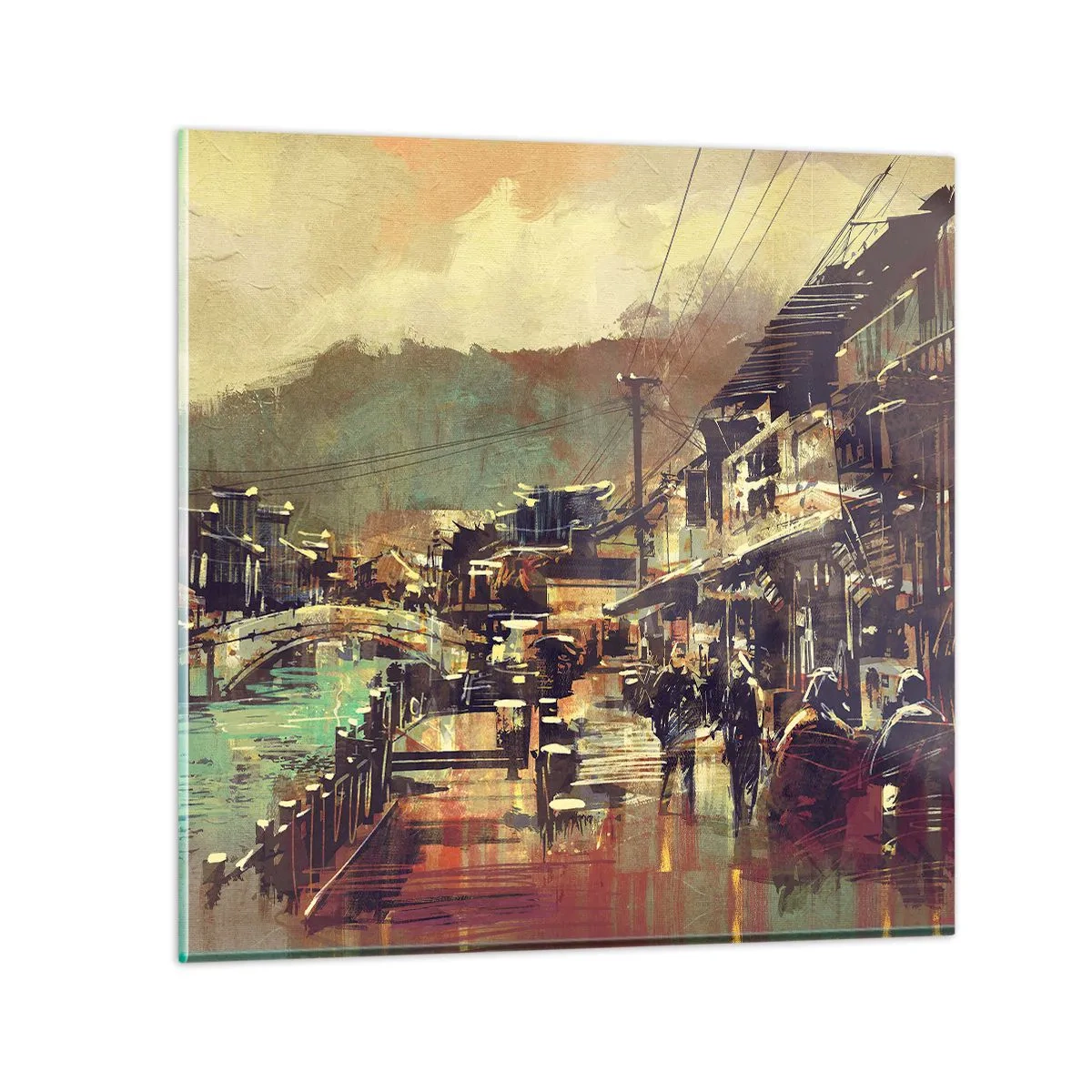 Billede på glas - Livet som et væld af gråt - 60x60 cm