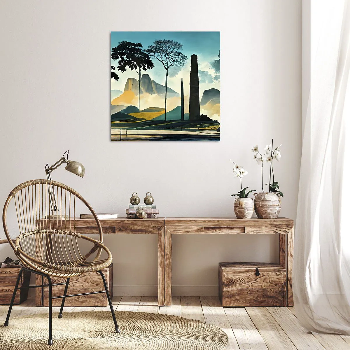 Lærredstryk - Billede på lærred - Stadig højere og højere - 70x70 cm