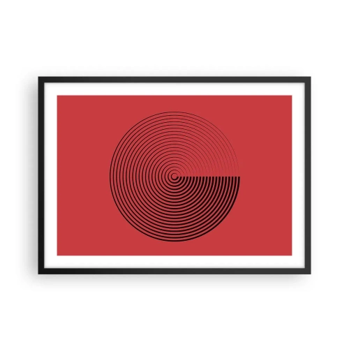 Plakat i sort ramme - Cirkulær bevægelse - 70x50 cm