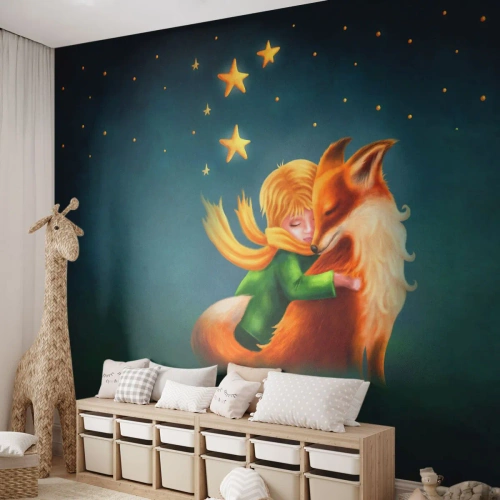 Fototapet Selvklæbende Deluxe Sticker - Lille Prins - For børn, Ræv, Dreng - 100x70 cm