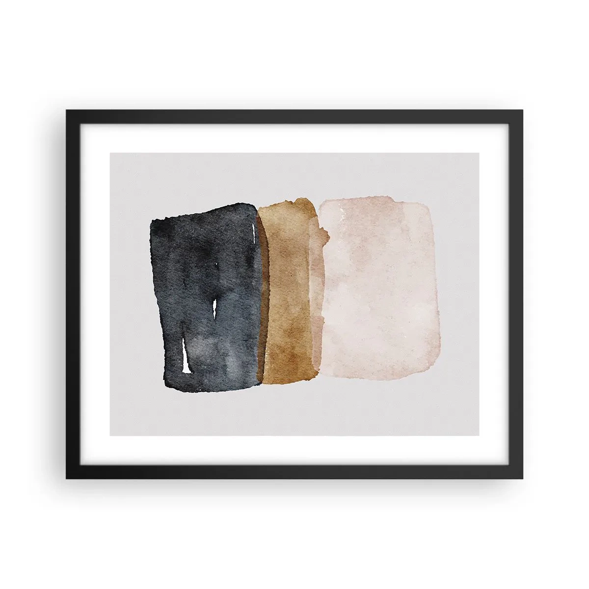 Plakat i sort ramme - Sammensætning af jordfarver - 50x40 cm