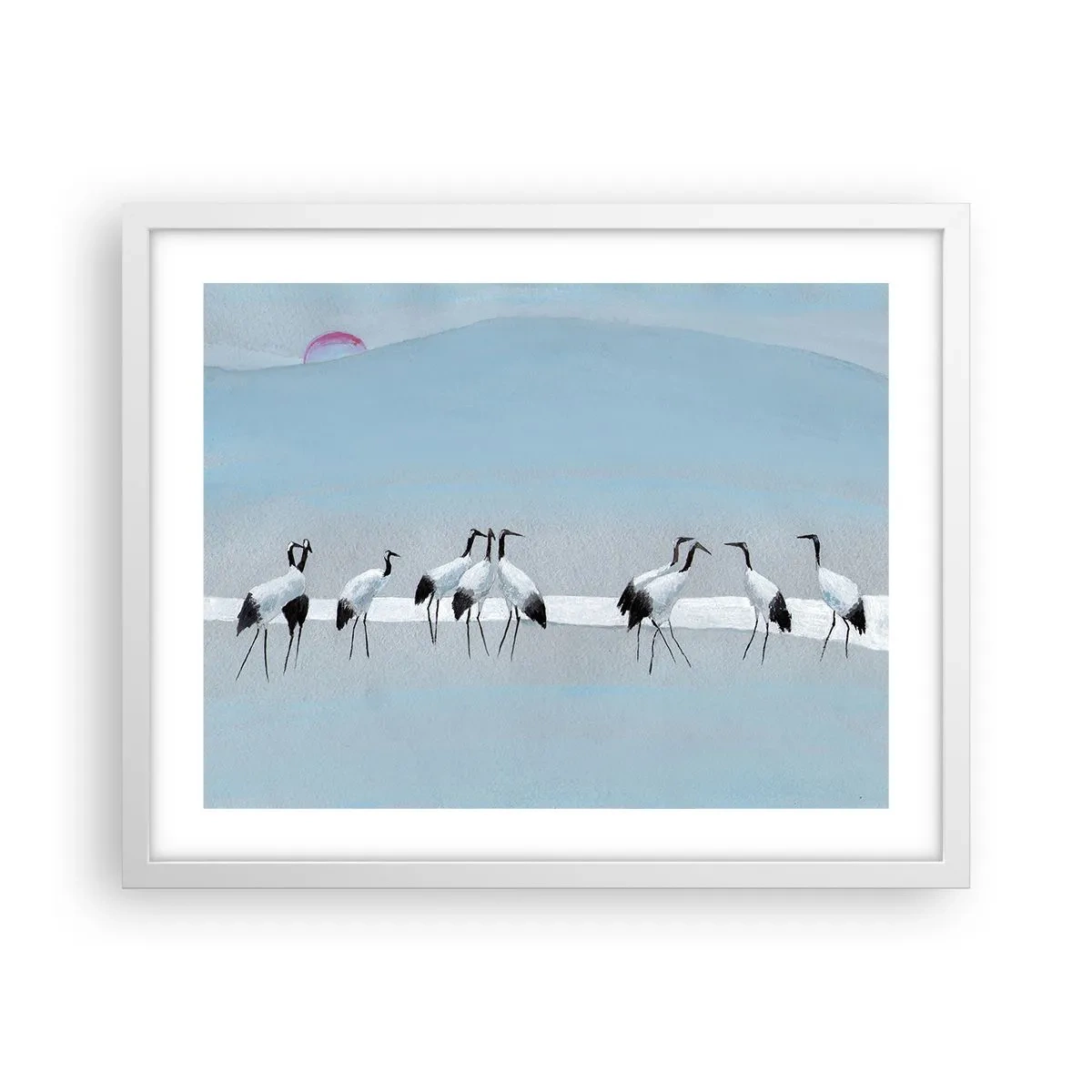 Plakat i hvid ramme - Efter en varm dag - 50x40 cm