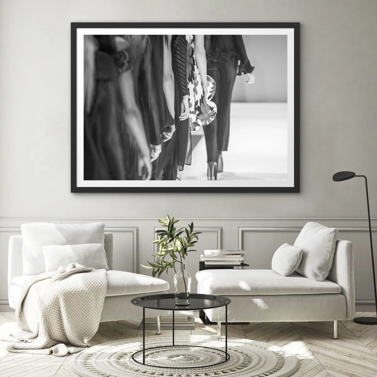 Plakat i sort ramme - En stilfuld parade - 70x50 cm