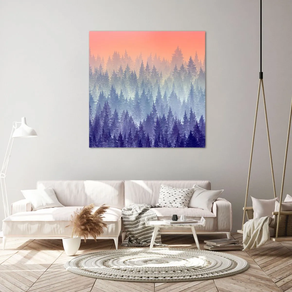 Lærredstryk - Billede på lærred - Højt, højere, til himlen - 50x50 cm