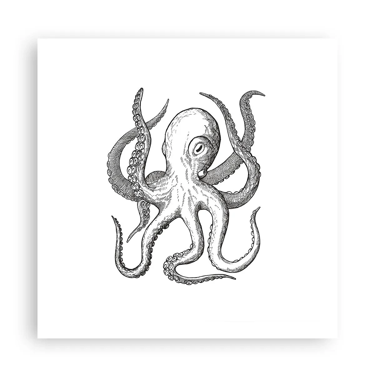 Plakat - Dans med bølger - 60x60 cm