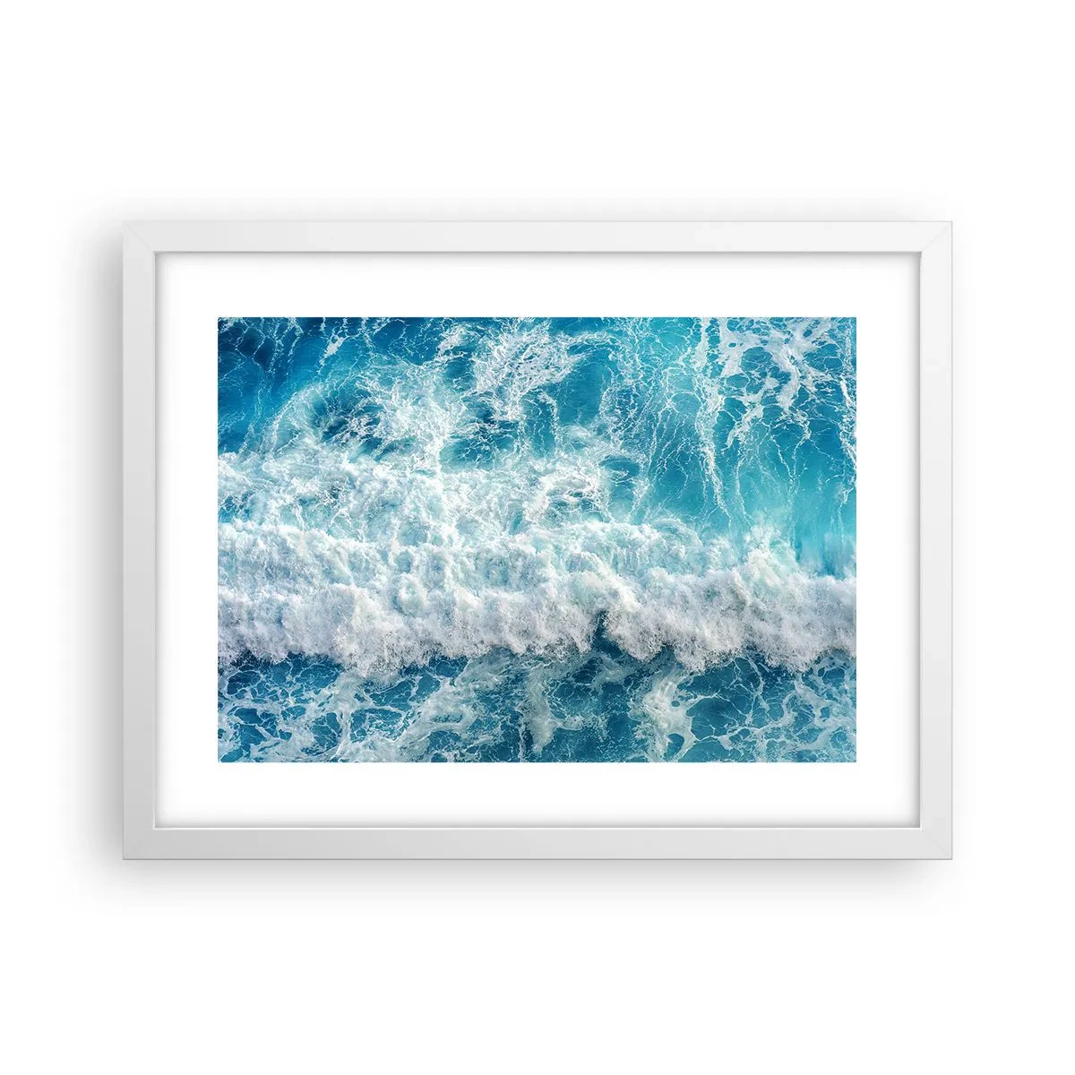 Plakat i hvid ramme - Glædeligt og i spring - 40x30 cm