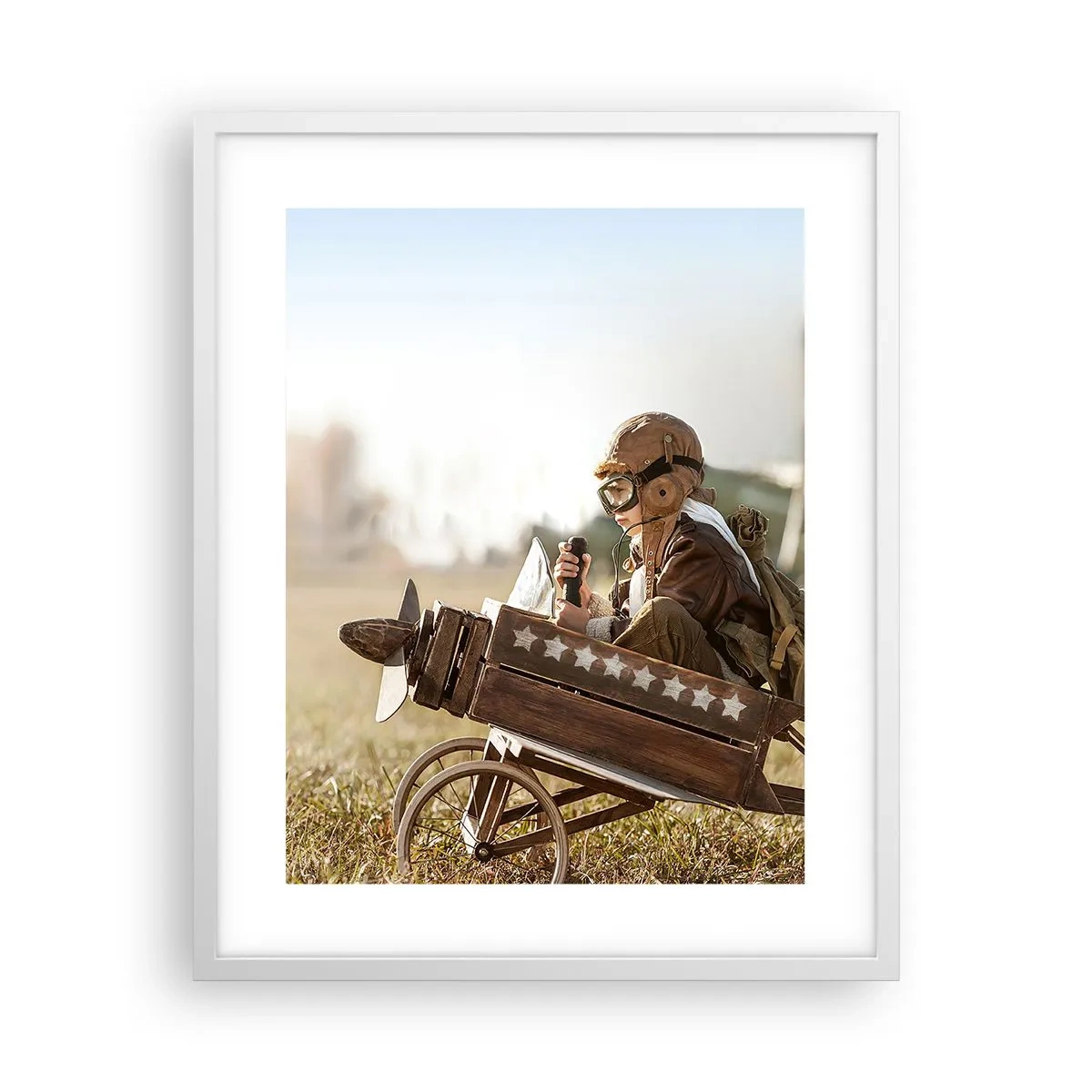 Plakat i hvid ramme - Start mod drømmen - 40x50 cm