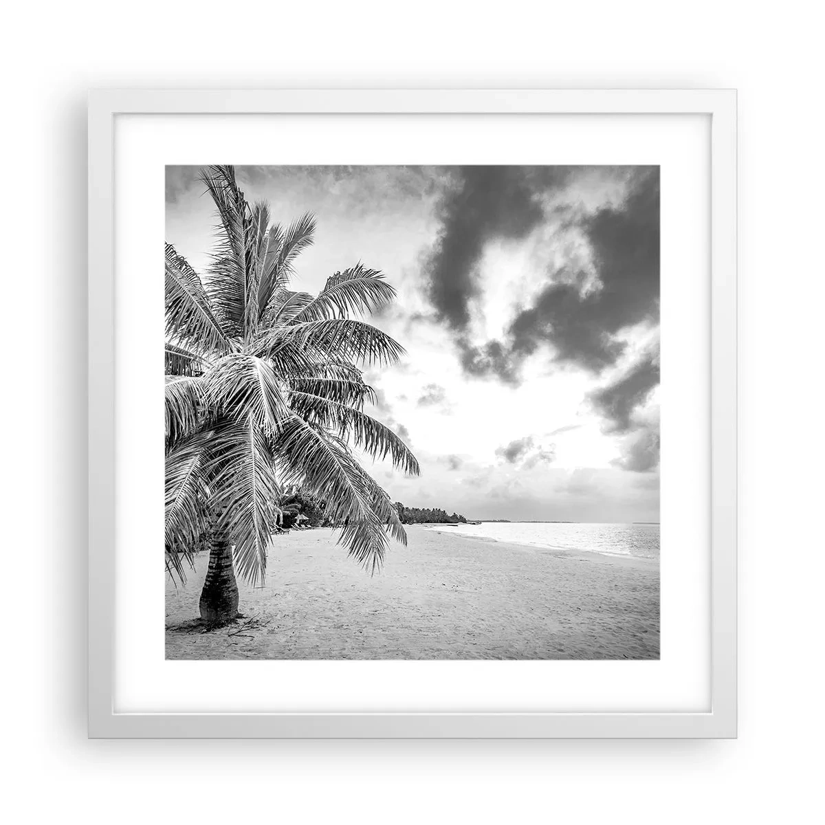 Plakat i hvid ramme - Når du længes efter ensomhed.... - 40x40 cm