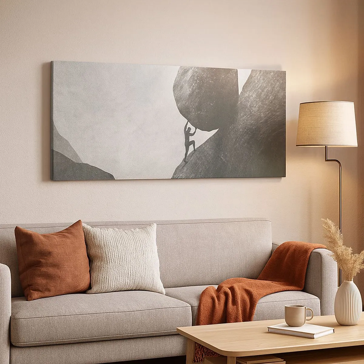 Lærredstryk - Billede på lærred - Jeg tror mod al forventning - 100x40 cm